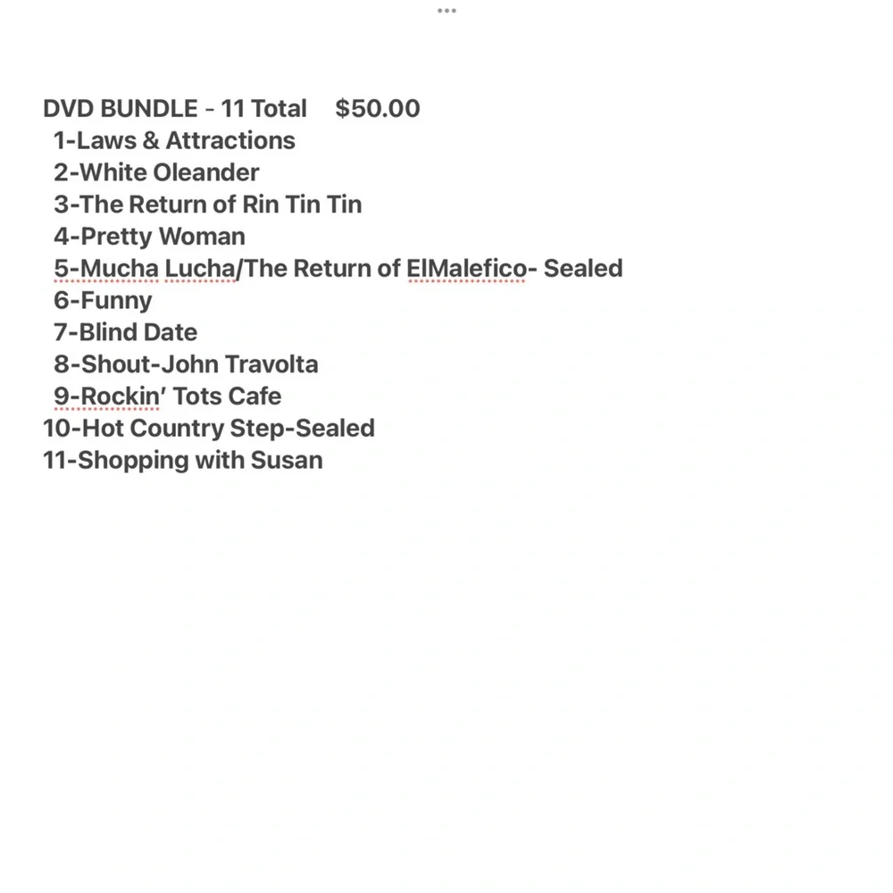 DVD Bundle - 11 Movies